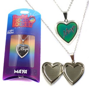 Colour Changing Personalised Mood Locket Necklace:- Maya