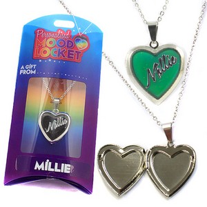 Colour Changing Personalised Mood Locket Necklace:- Millie