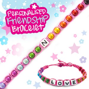 Girls Personalised Friendship Bracelet:- N