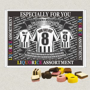 Newcastle Football Shirt Personalised Boxed Sweets
