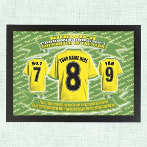 Norwich Personalised Football Shirt Picture