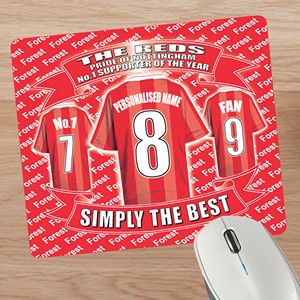 Nottingham Forest Football Shirt Personalised Mouse Mat