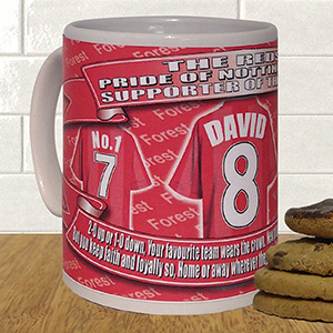Nottingham Forest Personalised Football Shirt Mug
