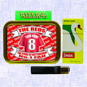 Nottingham Forest Football Shirt Personalised Tobacco Tin & Products