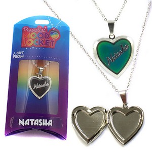 Colour Changing Personalised Mood Locket Necklace:- Natasha