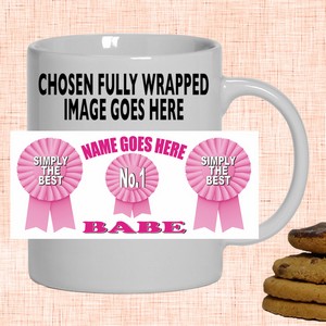 No.1 Babe Rosette Personalised Mug