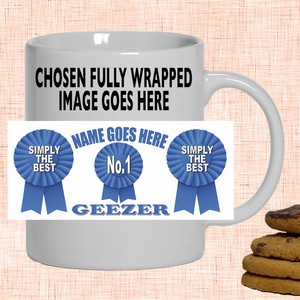 No.1 Geezer Rosette Personalised Mug