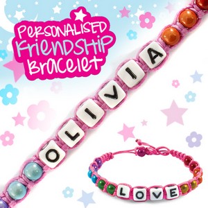 Girls Personalised Friendship Bracelet:- Olivia