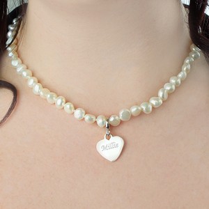 White Freshwater Pearl Personalised Name Necklace