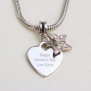 Butterfly Charm Personalised  (Any Message) Necklace