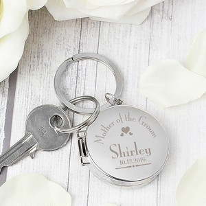 Decorative Wedding Personalised Mother of the Groom  Photo Keyring