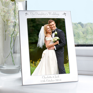Our Daughters Wedding Personalised Silver 5x7 Photo Frame