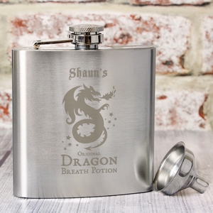 Dragon Breath Potion Personalised Hip Flask