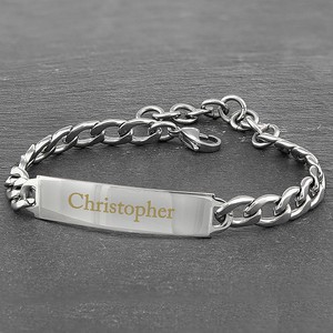 Stainless Steel Personalised Unisex Bracelet 