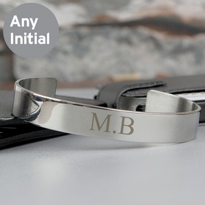 Stainless Steel Personalised Initial Bangle