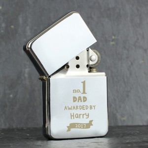 No.1 Awarded By Personalised (Any Title) Silver Lighter