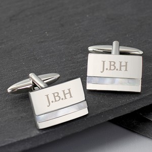 Mother of Pearl Personalised Cufflinks