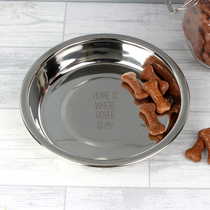 Home Is Where...Personalised Engraved Dog Bowl