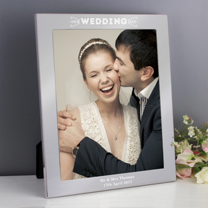 Our Wedding Day Personalised Silver 8x10 Photo Frame