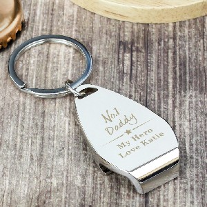  No.1 Personalised (Any Message) Bottle Opener Keyring