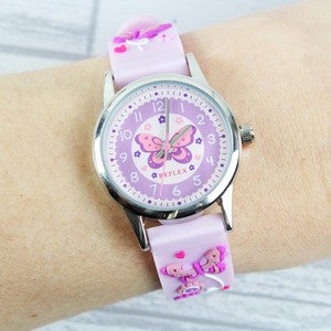 Kids Pink Time Teacher Personalised Butterfly Watch with Presentation Box