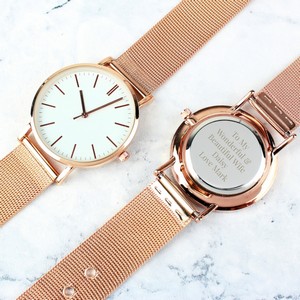 Ladies Rose Gold Tone Personalised Watch with Presentation Box