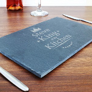 King of the Kitchen Personalised Slate Cheese Board