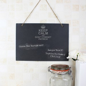 Keep Calm Hanging Personalised Slate Sign