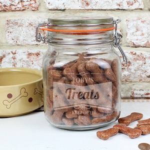 Retro Glass Kilner Personalised (Any message) Treats Jar