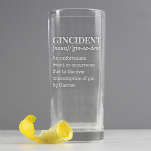 Gincident Personalised Hi Ball Glass