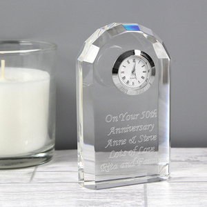 Any Message Personalised Crystal Clock