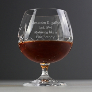 Small Personalised Crystal Brandy Glass