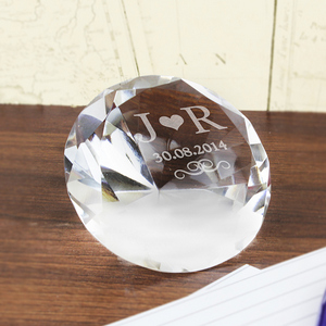 Initials Personalised Diamond Paperweight