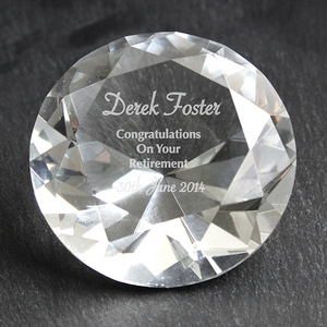 Occasion Personalised  (Any Message) Diamond Paperweight