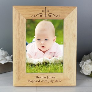 Religious Swirl 5x7 (Any Message) Personalised Wooden Photo Frame