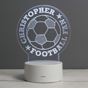 Football LED Colour Changing Personalised Desk Night Light