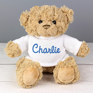 Blue Personalised Name Only Teddy Bear