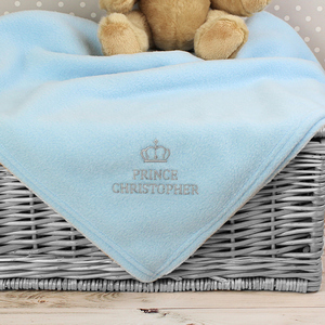 Blue Prince Personalised Baby Blanket