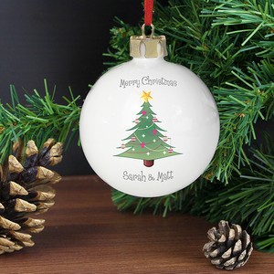 Christmas Tree Personalised Bauble