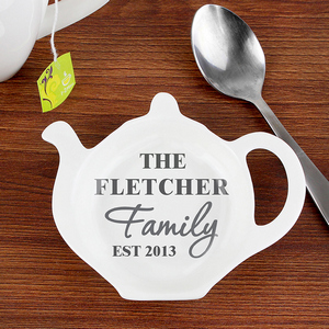The Family Personalised Tea Bag Rest