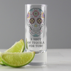 Sugar Skull Personalised Shot Glass