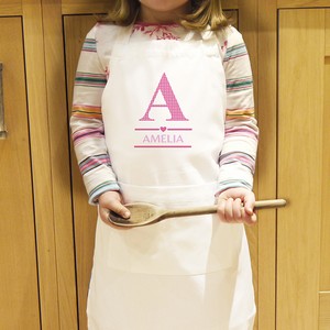 Girls Initial Personalised Kids Apron