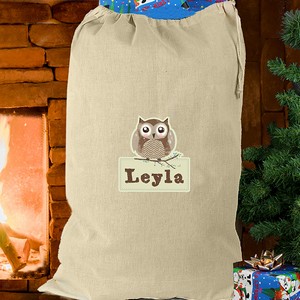 Woodland Owl Personalised Cotton Sack