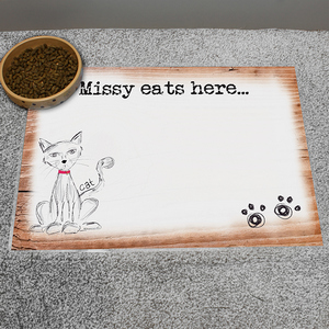 Scribble Cat Personalised Placemat