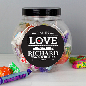 I'm In Love With Sweets Personalised Jar