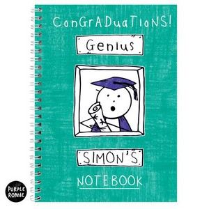  Purple Ronnie Male Personalised Graduation A5 Notebook 