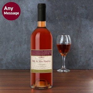 Traditional Personalised Label Rose Wine