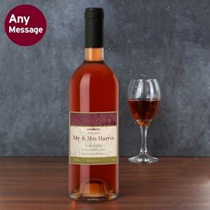 Traditional Personalised Label Rose Wine
