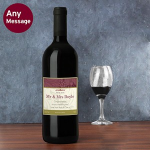 Traditional Personalised Label Red Wine