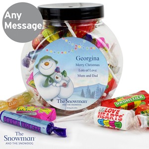 The Snowman and the Snowdog Personalised Sweet Jar